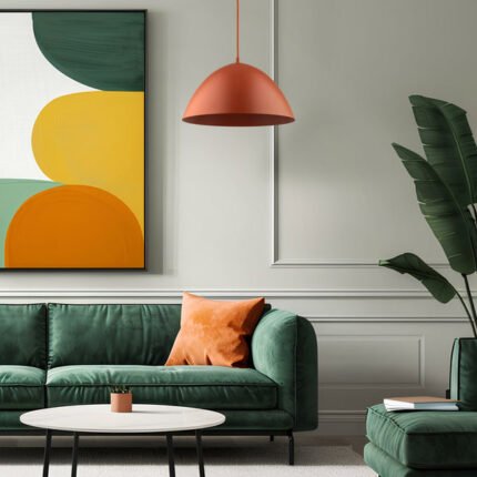 FARO Brick Mid-Century Modern Pendant Light M